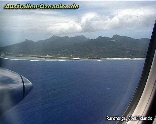 Rarotonga beim Landeanflug