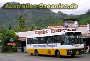 Linienbus am "Cooks Corner" auf Rarotonga