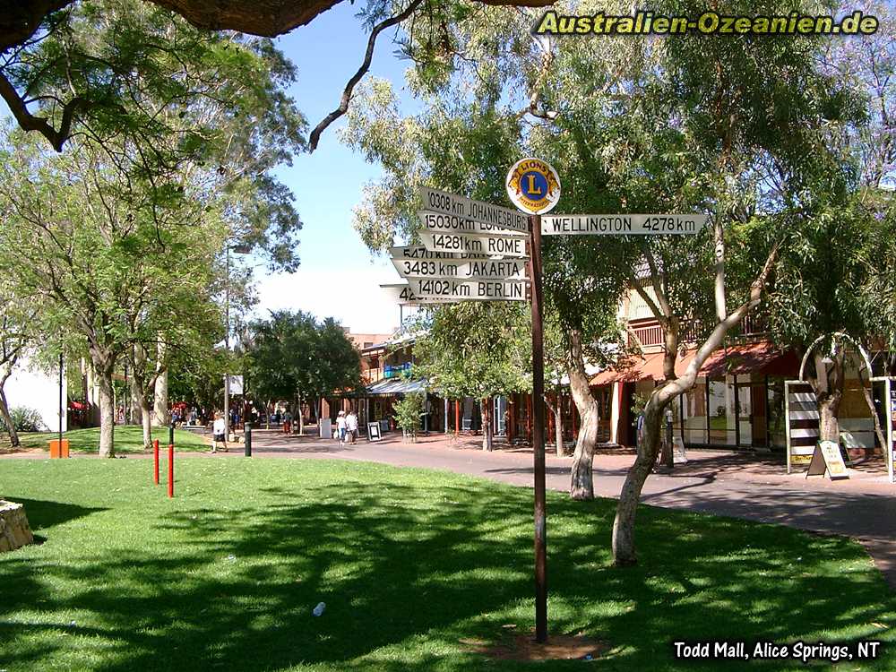 Fußgängerzone von Alice Springs
