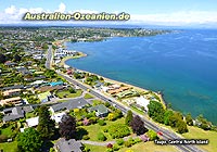 Luftbild Taupo und Lake Taupo