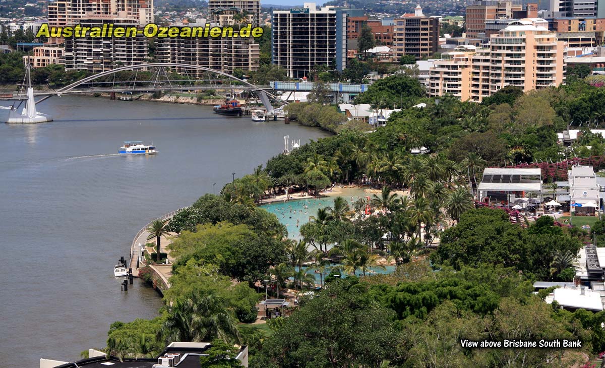 Brisbane River und das Vergnügungsviertel South Bank