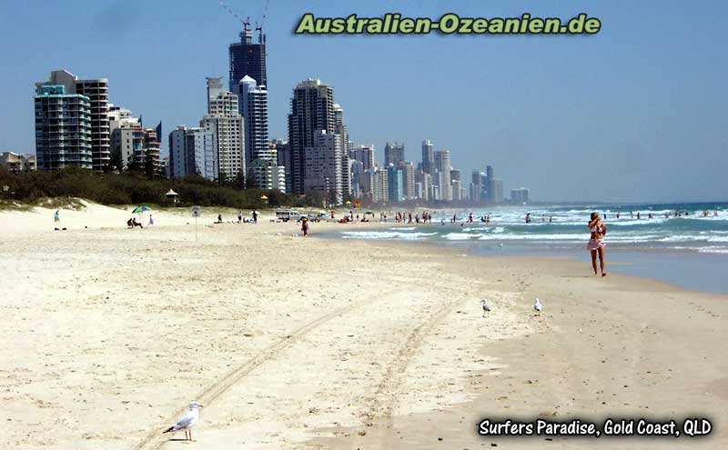 Gold Coast mit der Skyline von Surfers Paradise