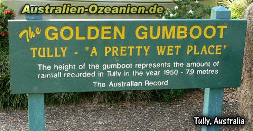 Infoschild zum Golden Gumboot