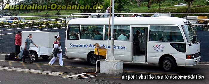 Shuttle-Bus am Faleolo Airport