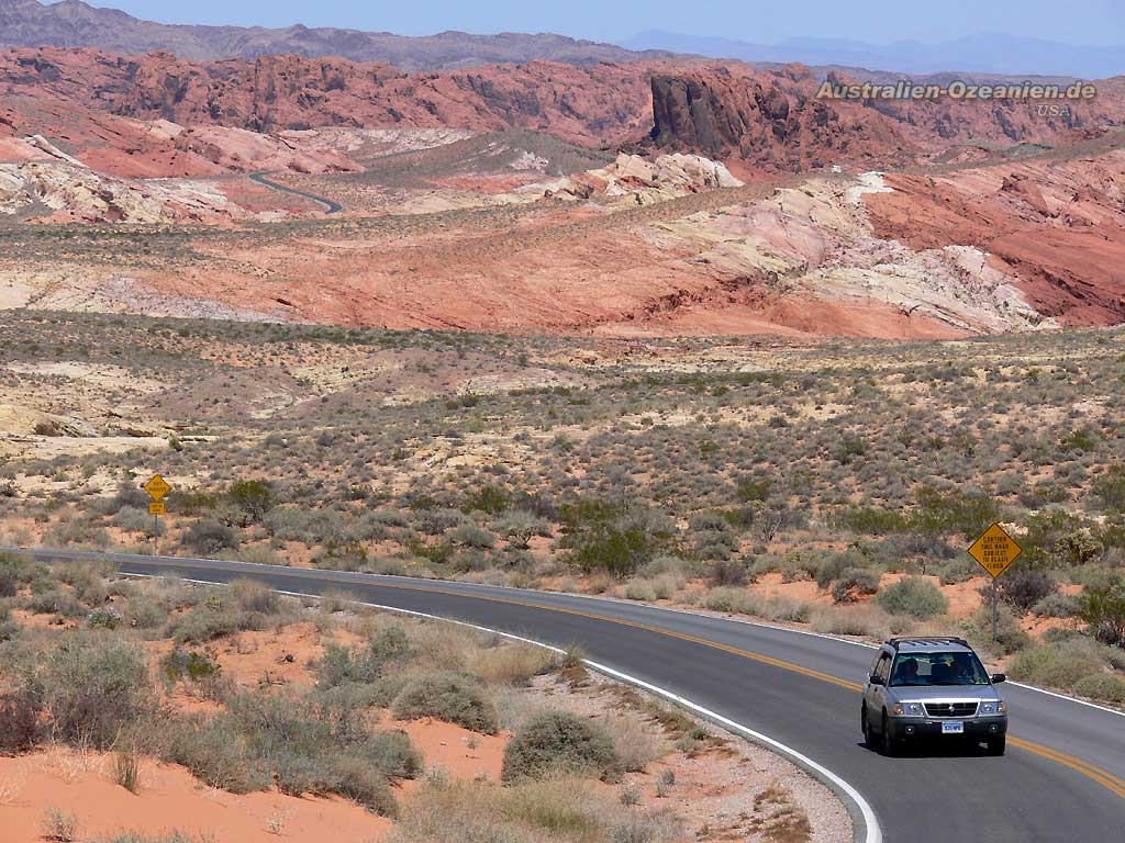 scenic drive through Valley of Fire